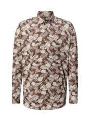 Finshley & Harding Koszula Mężczyźni Modern Fit Bawełna brązowy|biały, XL. Białe koszule męskie Finshley & Harding, m, bez wzorów, z bawełny, eleganckie, bez kołnierzyka, bez ramiączek. Za 129.95 zł.