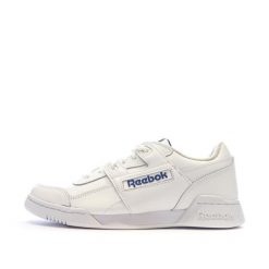 Buty treningowe męskie Reebok Workout Plus. Białe buty sportowe męskie Reebok, bez wzorów, bez zapięcia, Reebok Workout. W wyprzedaży za 383.40 zł.