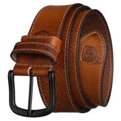 Pasek męski skórzany w jasnobrązowym kolorze z klasyczną klamrą Peterson PTN LTE-2727-TAN. Brązowe paski męskie Peterson, klasyczne. Za 59.99 zł.