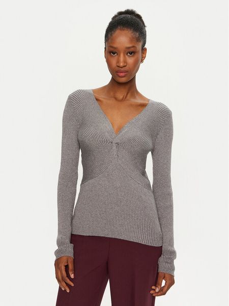 Artigli Sweter ACMA000110 Szary Slim Fit. Szare swetry nierozpinane damskie Artigli, l, bez wzorów, z wiskozy, bez kołnierzyka, bez ramiączek. Za 139.99 zł.