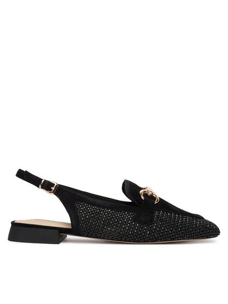 Caprice Baleriny 9-29410-46 Czarny. Czarne balerinki damskie Caprice, bez wzorów, ze skóry, bez obcasa, bez zapięcia. Za 185.99 zł.
