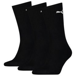 Skarpety Puma Sport Crew Lightweight 3 Pary. Czarne skarpetki damskie Puma, bez wzorów. Za 49.99 zł.