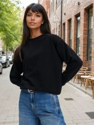 Bluza ze ściągaczami - czarny. Czarne bluzy damskie Sinsay, l, bez wzorów, z bawełny, bez ramiączek, bez kaptura. Za 14.99 zł.