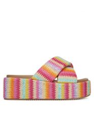 Roxy Klapki LT0613-63 Różowy. Czerwone klapki damskie Roxy, bez wzorów, z materiału, bez obcasa, bez zapięcia. Za 139.99 zł.