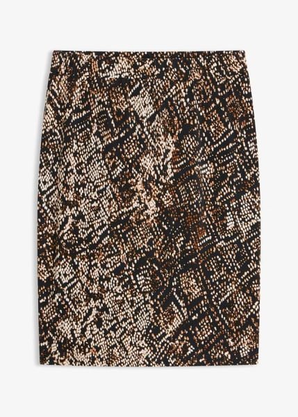 Spódnica z dżerseju. Czarne spódnice damskie bonprix, bez wzorów, z dżerseju, eleganckie. Za 77.99 zł.