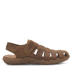 Sandały Rieker. Brązowe sandały męskie Rieker, bez wzorów, bez zapięcia. Za 359.99 zł.