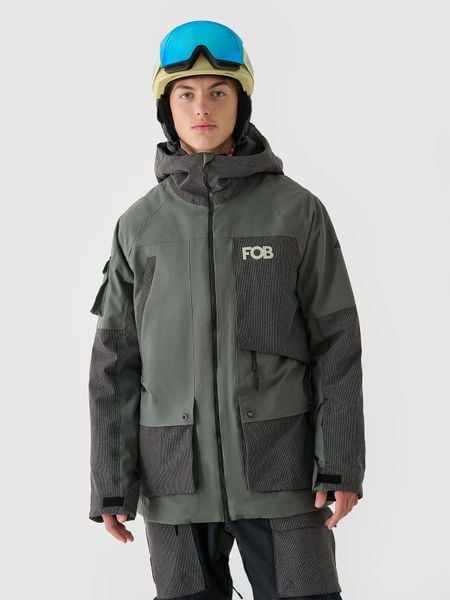 4F Kurtka snowboardowa membrana 10000 męska - oliwkowa/khaki XXL. Brązowe kurtki sportowe męskie 4F, na zimę, m, bez wzorów, z dzianiny, z kapturem, narciarskie. Za 899.99 zł.