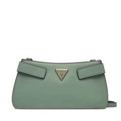 Torebka Guess. Zielone listonoszki damskie Guess, z aplikacjami, bez dodatków. Za 549.99 zł.