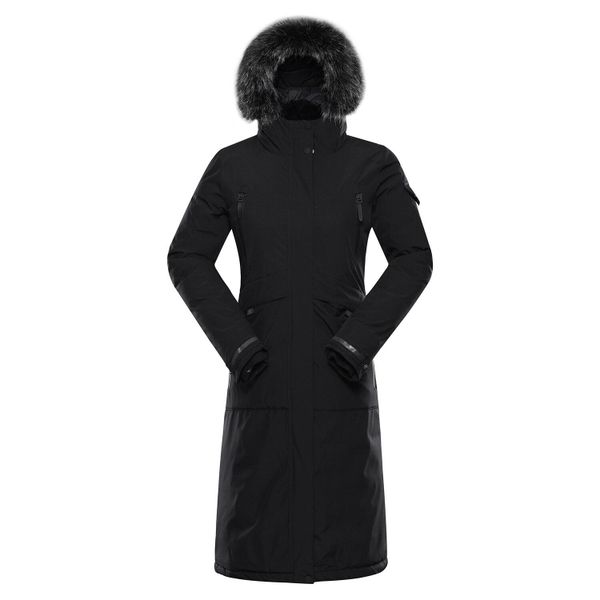 Parka dla kobiet Alpine Pro Wussa. Czarne parki damskie Alpine Pro, l, z aplikacjami, z futra, bez kaptura. Za 744.60 zł.