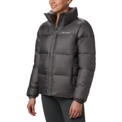 Kurtka sportowa damska Puffect Jacket. Szare kurtki sportowe damskie Columbia, l, bez wzorów, z poliesteru, bez ramiączek, bez kaptura, trekkingowe. Za 379.99 zł.
