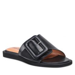 Klapki Betsy. Czarne klapki damskie Betsy, bez wzorów, bez obcasa, bez zapięcia. Za 119.99 zł.