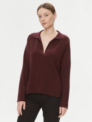 Calvin Klein Sweter Essential K20K206019 Bordowy Relaxed Fit. Czerwone swetry nierozpinane damskie Calvin Klein, xs, bez wzorów, z syntetyku, bez kołnierzyka, bez ramiączek. Za 379.99 zł.