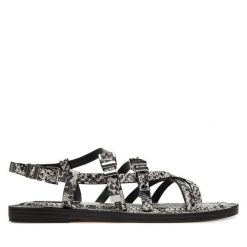 Sandały MICHAEL Michael Kors. Szare sandały damskie MICHAEL Michael Kors, bez wzorów, bez obcasa, na płaskiej podeszwie, bez zapięcia. Za 519.99 zł.