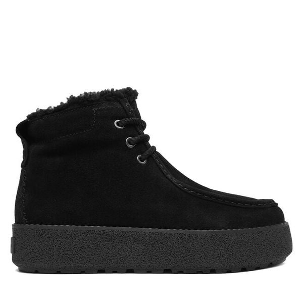 Trzewiki Marc O'Polo. Czarne botki damskie Marc O'Polo, bez wzorów, bez obcasa, na płaskiej podeszwie, bez zapięcia. Za 599.99 zł.