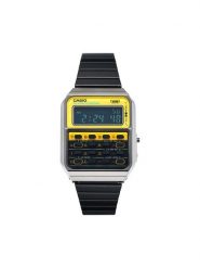 Casio Zegarek Vintage Edgy CA-500WEGG-9BEF Czarny. Czarne, cyfrowe zegarki męskie Casio, bez wzorów. Za 359.99 zł.