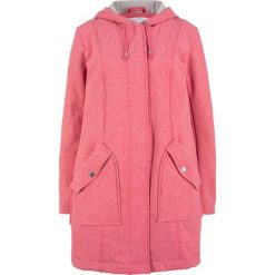 Kurtka parka softshell z kapturem bonprix czerwień granatu melanż. Czerwone kurtki damskie bonprix, bez wzorów, z softshellu, z kapturem. Za 89.99 zł.