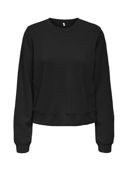 ONLY Bluza Maya 15361163 Czarny Regular Fit. Czarne bluzy damskie ONLY, s, bez wzorów, z syntetyku, bez ramiączek, bez kaptura. Za 74.99 zł.