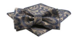 Zestaw: Mucha z Poszetką - Alties - Stare Złoto w Duże Paisley. Żółte krawaty i muchy Alties, bez wzorów, eleganckie. Za 54.00 zł.