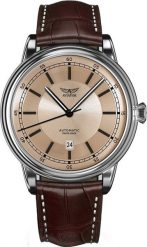 Zegarek Aviator Zegarek męski Aviator V.3.32.0.244.4 brązowy. Brązowe zegarki męskie AVIATOR, bez wzorów. Za 4,650.00 zł.