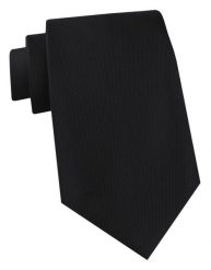 Jedwabny Krawat Męski - His Story - Jednokolorowy, Czarny. Czarne krawaty i muchy His Story, bez wzorów, z jedwabiu, eleganckie. Za 115.00 zł.