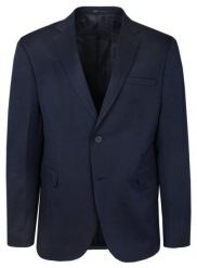 Marynarka Granatowa Elegancka Taliowana, 2 Guziki, Gładka, Dwa Rozcięcia -TO-ON. Niebieskie garnitury męskie TO-ON, bez wzorów, z bawełny, eleganckie. Za 289.00 zł.