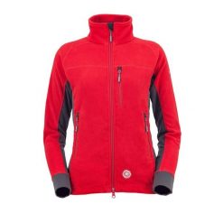 Bluza polarowa trekkingowa damska Milo Anas Lady. Czerwone bluzy damskie Milo, s, bez wzorów, z polaru, sportowe, bez ramiączek, bez kaptura. Za 197.30 zł.
