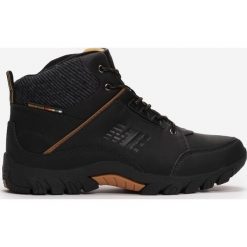 Czarne Buty Trekkingowe Fontanoe. Czarne trekkingi męskie Born2be, z nubiku, bez zapięcia. Za 99.99 zł.