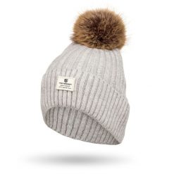 Czapka szara Peterson PTN HAT-07. Szare czapki damskie Peterson, na jesień, bez wzorów, z materiału, eleganckie. Za 41.99 zł.