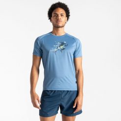 Tech męska koszulka. Niebieskie koszulki sportowe męskie Dare 2B, m, bez wzorów, z tkaniny, bez ramiączek. W wyprzedaży za 49.99 zł.