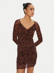 PINKO Sukienka codzienna Ribolla 103298 A1RB Brązowy Slim Fit. Brązowe sukienki damskie Pinko, na co dzień, m, bez wzorów, z syntetyku, bez kołnierzyka, bez ramiączek, proste. Za 1,029.00 zł.