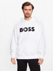 Boss Bluza 50486243 Biały Regular Fit. Białe bluzy męskie Boss, m, bez wzorów, z bawełny, bez ramiączek, bez kaptura. W wyprzedaży za 419.99 zł.