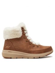 Skechers Botki Glacial Ultra - Wonderland 144202 Brązowy. Brązowe botki damskie Skechers, bez wzorów, ze skóry, bez obcasa, na płaskiej podeszwie, bez zapięcia. Za 239.54 zł.