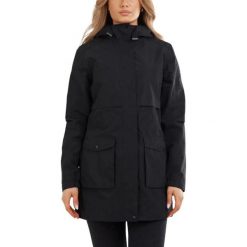 Płaszcz przeciwdeszczowy damski Fundango Zhuri Waterproof. Czarne płaszcze damskie FUNDANGO, s, bez wzorów, z poliesteru, sportowe, bez kołnierzyka, bez kaptura. Za 419.90 zł.