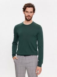Hugo Sweter San Cedric-M1 50476832 Zielony Regular Fit. Zielone swetry męskie Hugo, m, bez wzorów, z wełny, bez kołnierzyka, bez ramiączek. Za 419.99 zł.