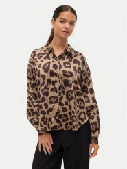 Vero Moda Koszula Merle 10316597 Brązowy Loose Fit. Brązowe koszule damskie Vero Moda, l, bez wzorów, z syntetyku, bez kołnierzyka, bez ramiączek. Za 79.99 zł.