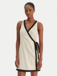 Seafolly Sukienka letnia Beach Bound 55589-DR Beżowy Slim Fit. Brązowe sukienki damskie Seafolly, na lato, m, bez wzorów, ze lnu, bez kołnierzyka, bez ramiączek. Za 579.99 zł.