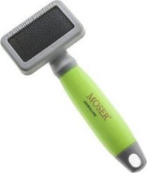 Moser Szczotka płaska z rączką dla psów i kotów, mała, 18cm, szarozielona. Golarki i trymery Moser. Za 51.99 zł.