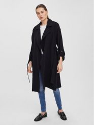 Vero Moda Trencz Bella 10252979 Czarny Relaxed Fit. Czarne płaszcze damskie Vero Moda, m, bez wzorów, z wiskozy, bez kołnierzyka, bez kaptura. Za 159.99 zł.