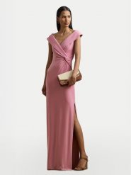 LAUREN RALPH LAUREN Sukienka wieczorowa 253863940023 Różowy Slim Fit. Czerwone sukienki damskie Lauren Ralph Lauren, bez wzorów, z syntetyku, wizytowe, bez kołnierzyka, bez ramiączek. Za 699.99 zł.