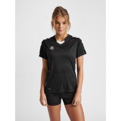 Koszulka sportowa z krótkim rękawem damska Hummel Core XK Poly Jersey S/S Woman. Czarne koszulki sportowe damskie Hummel, s, bez wzorów, z jersey, bez ramiączek, do piłki nożnej. Za 128.00 zł.