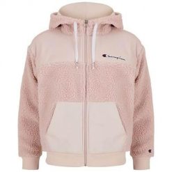 Bluza sportowa damska Champion Hooded Full Zip Sweat. Brązowe bluzy damskie Champion, m, bez wzorów, sportowe, bez ramiączek, z kapturem. Za 277.00 zł.