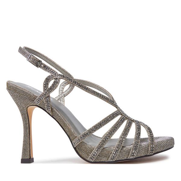 Sandały Menbur. Szare sandały damskie Menbur, bez wzorów, bez obcasa, na szpilce, bez zapięcia. Za 419.99 zł.