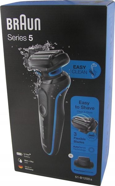 Braun Braun Series 5 - 51-B1200s, shaver (black/blue). Golarki i trymery BRAUN. Za 371.00 zł.