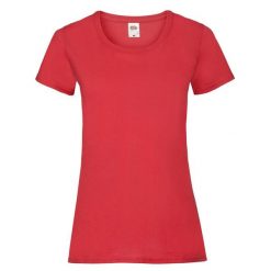 Koszulka Damska Valueweight. Czerwone bluzki damskie fruit of the loom, xs, bez wzorów, sportowe, bez kołnierzyka, bez ramiączek. Za 30.99 zł.