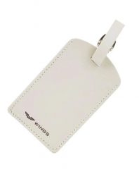 Identyfikator bagażu WINGS zawieszka do walizki tag BEIGE. Brązowe walizki damskie Wings, bez wzorów, z materiału. Za 16.90 zł.