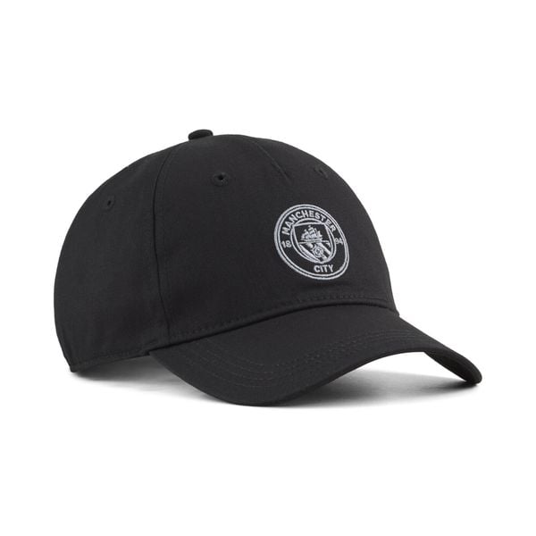 Czapka z daszkiem Essentials Manchester City PUMA. Czarne czapki damskie Puma, bez wzorów, sportowe. Za 99.00 zł.