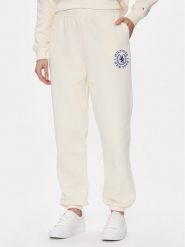 Tommy Hilfiger Spodnie dresowe Crest Sweat Pant WW0WW40601 Écru Regular Fit. Spodnie dresowe damskie Tommy Hilfiger, bez wzorów, z dresówki. Za 399.99 zł.