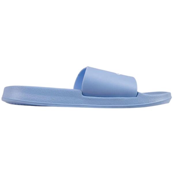 Klapki basenowe dla dorosłych Kappa Krus. Niebieskie klapki damskie Kappa, bez wzorów, z materiału, sportowe, bez obcasa, bez zapięcia. W wyprzedaży za 51.00 zł.