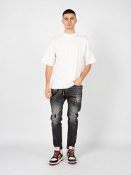 Xagon Man T-shirt "Oversize" | A23082ZX97LA | Mężczyzna | Kremowy. Białe t-shirty męskie Xagon, m, bez wzorów, z bawełny, bez kołnierzyka, bez ramiączek. W wyprzedaży za 199.00 zł.