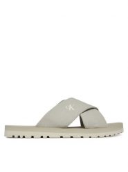 Calvin Klein Jeans Klapki Cross Sandal Crxs Tx YM0YM01223 Szary. Szare klapki męskie Calvin Klein Jeans, bez wzorów, z jeansu, bez zapięcia. Za 149.99 zł.